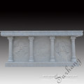 New design large white marble altar with columns for sale
